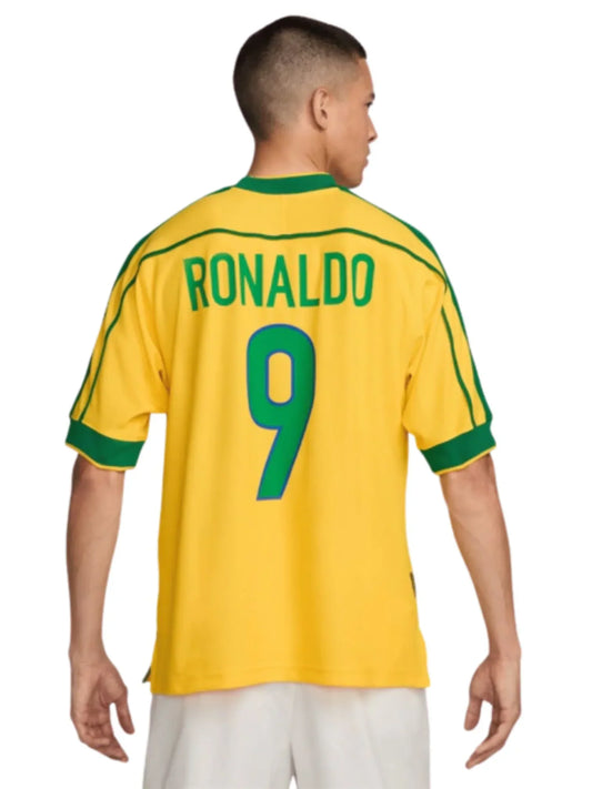 Brazil 1998 I Home Jersey Retro - RONALDO 9