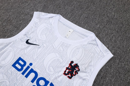 Chelsea Kit Pre Match Jersey + Shorts - No Sleeve 25/26