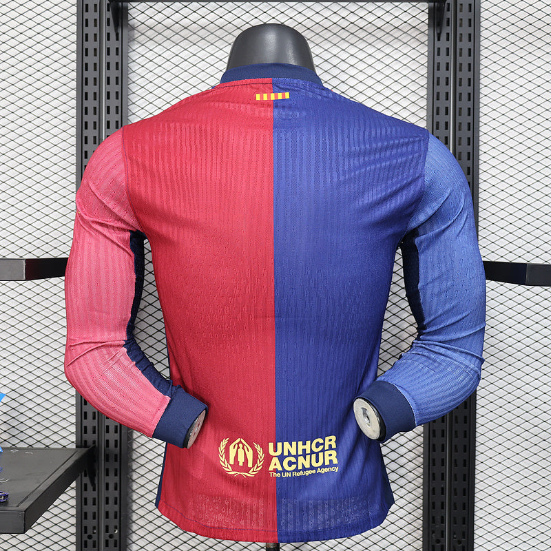 Barcelona Home Player Jersey X Travis Scott - Long Sleeve